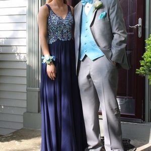 Prom Girl Navy Blue Prom Dress